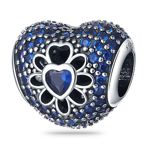 <span class=keywords><strong>Pendentif</strong></span> Breloque Cœur en Zircon Argenté Taille Rose avec Motifs Amour Éternel et <span class=keywords><strong>Plume</strong></span> d'Aile pour Usage Quotidien Unisexe - Product Image 2