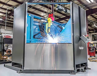 Station de soudage robotisée automatique Fanuc ARC Mate 100iD avec soudeuse à arc pour le soudage de l'acier inoxydable