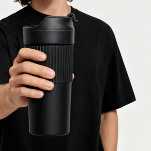 Gobelet de voyage <span class=keywords><strong>isotherme</strong></span> à double paroi en acier inoxydable personnalisé de 450 ml, tasse à café, presse française, <span class=keywords><strong>cafetière</strong></span> à piston, préparation manuelle du café - Product Image 6