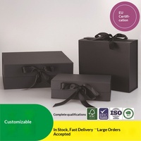 Boîte cadeau magnétique pliable personnalisée avec couvercle rabattable, laminage mat, doublure en éponge, impression offset, couleur unie, gaufrage, réutilisable