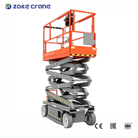 Plateforme élévatrice hydraulique robuste de 4 m, capacité 1 tonne, avec rail de guidage, pour la manutention de marchandises en entrepôt sur plusieurs étages