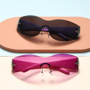 Viviblook Z410AS02 Lunettes de soleil pour femmes Nouvelle tendance mode décontractée Lunettes de soleil sans monture pour femmes - Product Image 2