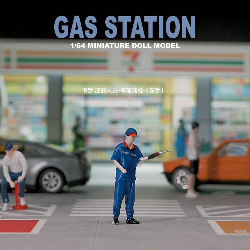 Addetto alla pompa del carburante in scala 1:64 (mano sinistra)