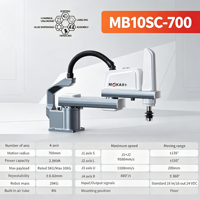 Robot SCARA de 4 Ejes MOKA MB10SC-700 con Caja de Cambios PLC, Carga Útil de 5-10 kg, Alcance de 700 mm, Accionamiento Servoeléctrico para Carga/Descarga
