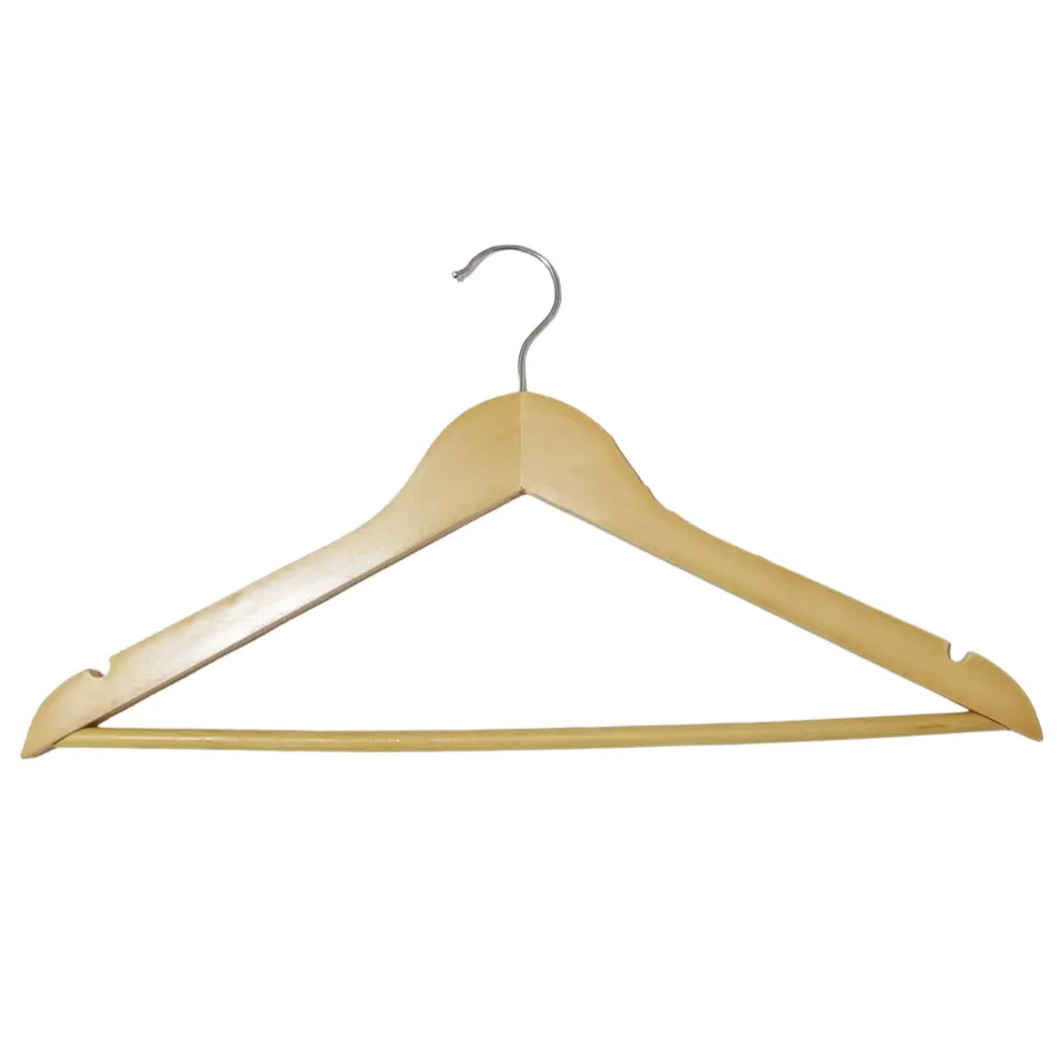 Hot sell wholesale hangers wood for hotel clothes hanger wooden