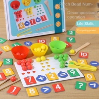 Zhiqu jouets enseignement précoce mathématiques jouet perles de décomposition numérique pour enfants couleur Cognition arithmétique correspondant sensibilisation