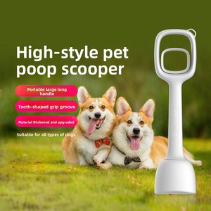 Pelle à <span class=keywords><strong>crottes</strong></span> pour chien Little Red Chestnut, à long manche, en plastique, avec <span class=keywords><strong>pince</strong></span> à excréments, outil de nettoyage, fournitures pour animaux de compagnie - Product Image 1