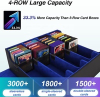 Boîte de rangement Torson grande capacité 3000+ double compartiment pour cartes de jeux de société et Yugioh TCG, en PU écologique et étanche