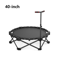 Trampoline pliable portable 40-48 pouces, silencieux, pour appartement, entraînement cardio en intérieur, équipement de fitness pour adultes et enfants