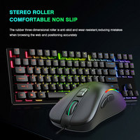JERTECH XP13 Souris de jeu optique filaire 7D chromatique ergonomique RVB pour ordinateur portable Souris de jeu