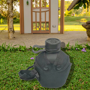 Botella de Agua Táctica de Aluminio de 1L, Ecológica, Portátil, Impermeable, Ultraligera, con Funda de Tela para Senderismo, Supervivencia y Actividades al Aire Libre - Product Image 4