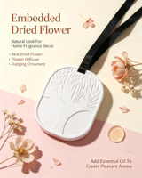Diffuseur en plâtre gaufré DIY en forme d'arbre, à suspendre, sans alcool, écologique, parfum frais longue durée, ornement pour la maison