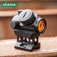 Lunette optique compacte DIANA 1x22 avec monture surélevée de 1 pouce et viseur point rouge