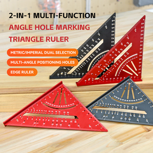 7 pouces en alliage d'aluminium <span class=keywords><strong>Triangle</strong></span> chevron carré travail du bois outil de disposition de mesure carrés de vitesse de charpentier - Product Image 2
