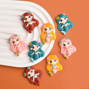 Encantadores Dijes de Resina de Sirena Oceánica para Joyería DIY, Accesorios para Collares y Decoración de Fundas de Teléfono - Product Image 3