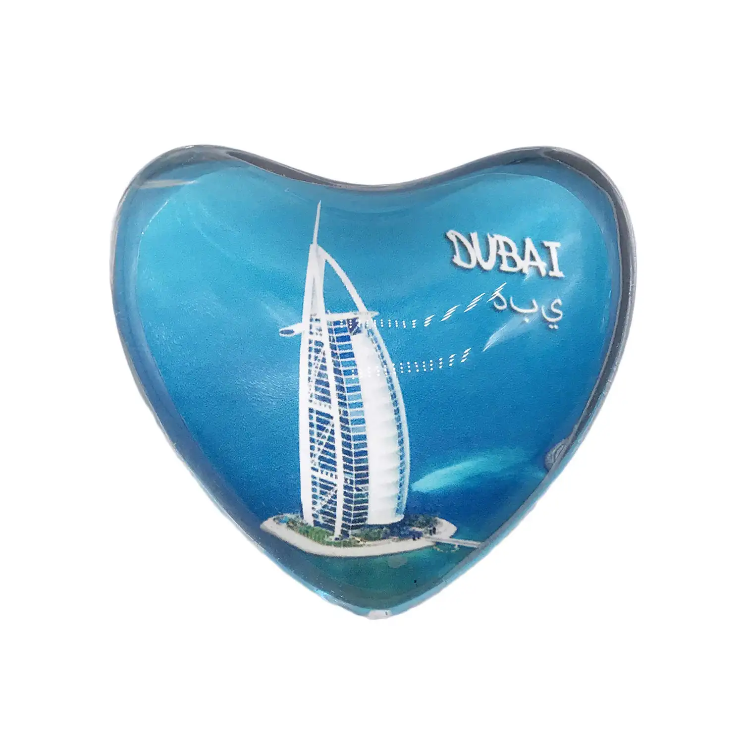 Imán de cristal 3D para nevera, Burj Al árabe de Dubái, imán de cristal para viaje, colección de recuerdo, regalo, pegatina magnética