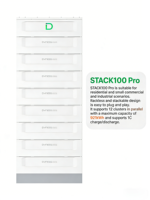 Paquete de Baterías Apilables de Alto Voltaje Dyness Stack 100 51.2v 100ah, 15.36-76.8kwh para Sistemas de Almacenamiento de Energía