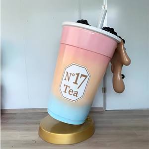 Sculture Artistiche in Resina Personalizzabili all'Ingrosso, Tazze per Tè e Latte, Decorazioni per Negozi di Dolci, Fatte a Mano - Product Image 6