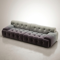 Canapé sectionnel moderne en tissu capitonné pour salon, couleur personnalisable, mobilier de salon minimaliste