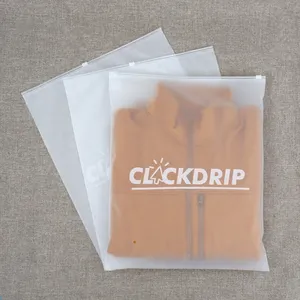 印刷されたロゴ再封可能なポリPe服Tシャツバッグカスタムフロストジッパープラスチック包装ジップロックバッグ服用