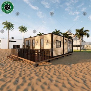 Maison préfabriquée pliable et extensible de 20 pieds ou 40 pieds, maison modulaire mobile avec extérieur en bois moderne - Product Image 4