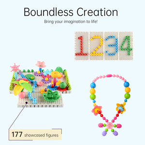 PUNGROW Patent 6 Side Connection Building Blocks <strong>Set</strong> ABS Plastic Puzzle Children Educational Fairy's Rainbow <strong>Garden</strong> <strong>Kids</strong> Toy <strong>Set</strong> - Product Image 3