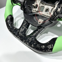 Nouveau design avec LED, cuir vert, fibre de carbone forgée, volant pour Dodge Charger Challenger SRT 2019 2020 2021 2022 2023
