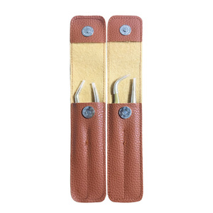 Pinces à épiler droites et courbées en gros pour extensions de cils, pinces de précision en acier inoxydable GZ RTS, commande mixte en vrac - Product Image 2