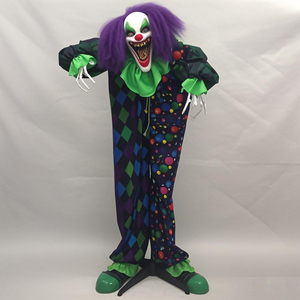 Halloween de pie al por mayor nuevo fantasma animado viejo payaso Control de voz animado accesorios de bruja aterradora - Product Image 2