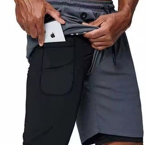 Shorts de sport pour hommes, shorts de sport pour la salle de sport, shorts de course avec poche intérieure pour téléphone, shorts de compression pour la salle de sport - Product Image 6