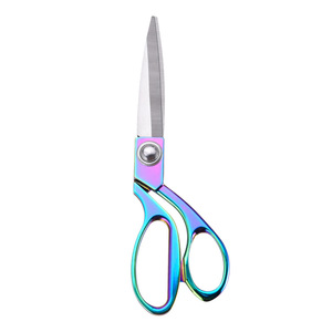 Stainless Steel Titanium Plated Tailor Scissors 8 Inch Embroidery Cutting Household Dress <b>Sewing</b> Craft Scissors - Product Image 1