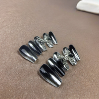 Clavos a presión lazo de metal negro accesorios 3D alta calidad reutilizable hecho a mano