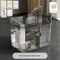 Distributeur d'eau automatique silencieux et écologique de grande capacité (2 L) pour chiens, en plastique solide, avec source d'alimentation rechargeable