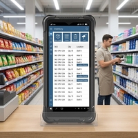 Dingdata E65HW PDA industriel robuste avec lecteur RFID/NFC/laser, 128 Go de ROM, IP65, WiFi, scanner de codes QR 1D/2D, écran IPS 6,5 pouces, en stock
