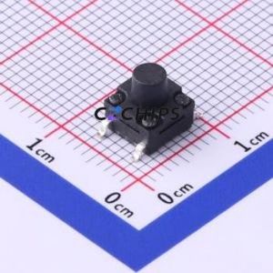 TS-1010GS-BR06526 Tactile Switch SMD-4P,6.2x6.2mm Switch Single Pole Single Throw Round Button 2.6N Vertical Mount - Product Image 1
