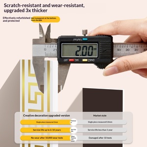 Décoration murale de luxe pour la maison, 10 cm x 5 m, bande adhésive en PVC, plinthe murale autocollante, autocollant mural pour la cuisine - Product Image 4