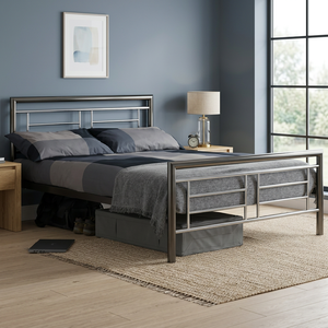 Lit superposé double moderne inclinable en métal noir thermolaqué pour enfants, hôtel, appartement, chambre et villa - Taille King - Product Image 3