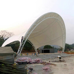 Lớn span <span class=keywords><strong>PTFE</strong></span> trung tâm mua sắm dù để che nắng tán độ bền kéo màng ngoài trời khu vực danh lam thắng cảnh thương mại vuông cho công viên sử dụng - Product Image 2