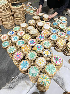 Plateau en nacre moderne de 20 cm, fait main, écologique, incrusté de perles, idéal pour la présentation sur table de service d'hôtel – Vente chaude au Vietnam - Product Image 5