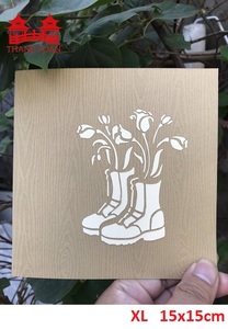 Carte 3D Pop-Up Fleur Bottes Jaunes Bottes de Pluie Tulipes Oiseau Carte de Vœux pour Anniversaire Fête des Mères Souvenir Printanier - Product Image 3