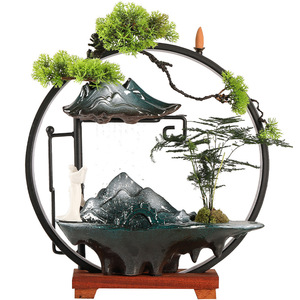 Ornamenti con <span class=keywords><strong>Acqua</strong></span> Fluente Portafortuna, Nuovo Feng Shui Cinese per Casa, Rocce Decorative con <span class=keywords><strong>Acqua</strong></span>, Decorazione da Scrivania per Ufficio, Bruciatore d'Incenso con Cascata - Product Image 2