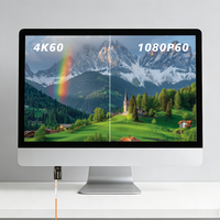 Convertisseur HDMI vers fibre optique ultra mini 4K 984FT/300M Extenseur de fibre HDMI multimode 4K30