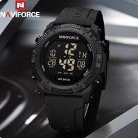 NAVIFORCE 7104 NF7104 Montre numérique Hommes Sport Chronographe Date Semaine Alarme Étanche Original Mâle Horloge électronique Montre-bracelet