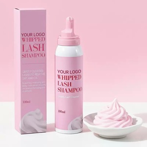 Espuma Limpiadora Vegana para Extensiones de Pestañas de 100 ml, Champú para Pestañas Sin Lágrimas, Mousse de Fresa Personalizado, Crema Batida, Herramienta de Belleza - Product Image 5