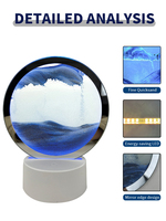 Lampe de sable personnalisée lampe d'art de sable peinture de sable lampe de table led rgb lampe de sable rapide