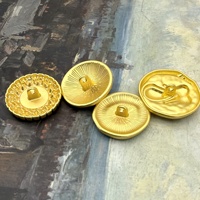 Boutons en métal vintage avec œil maléfique et perles, alliage de zinc doré, amulette de protection mystique pour vestes bohèmes