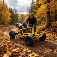 Kart à pédales tout-terrain pour enfants, 90CC, sûr et durable, buggy tout-terrain haute puissance pour la herbe et la plage, siège réglable