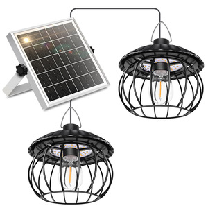 Lámpara Solar LED IP65 Impermeable para Cobertizo, Lámpara Colgante, Lámpara de Araña, Sensor de Movimiento Automático de Amanecer al Atardecer, Recargable, para Interiores, Exteriores y Jardín - Product Image 1