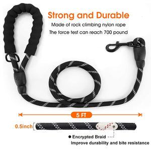 Correa de nailon de lujo para mascotas, resistente, para perros, para correr, gancho reflectante, diseño inteligente, bufanda a rayas, vendedor superior, productos para mascotas - Product Image 4