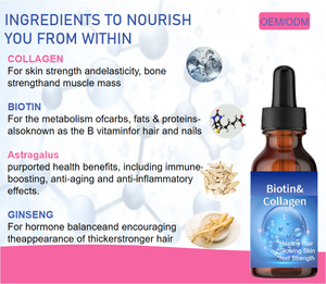 Fornitori di integratori sanitari personalizzati biotina, peptidi di collagene, astragalo, integratore di Ginseng per la pelle dei capelli e le unghie - Product Image 2